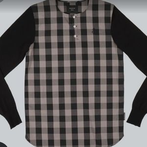 Drop Dead - Downer Plaid Long Sleeve Henley style